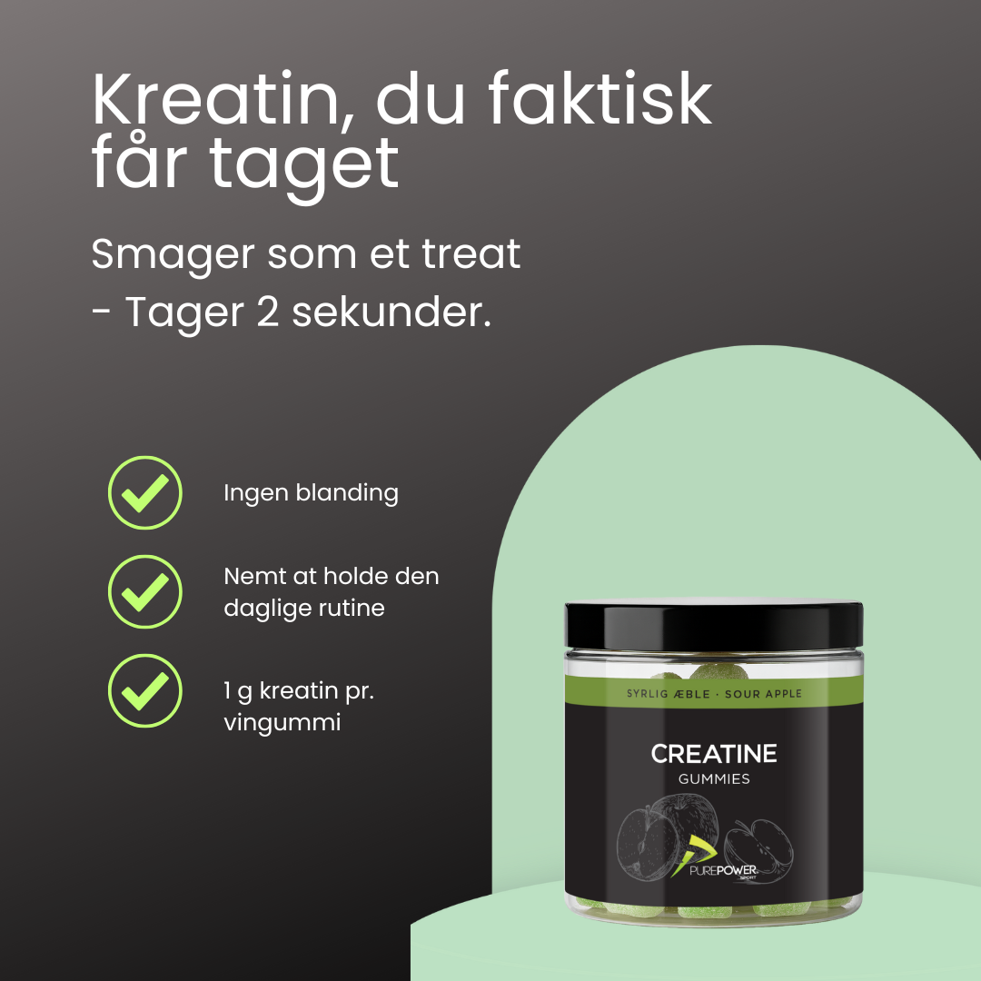 Creatine Gummies Sour Apple 60 stk.