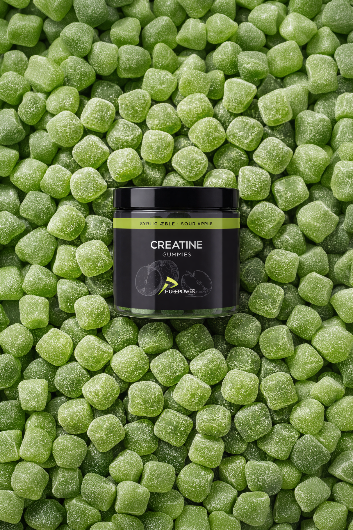 Creatine Gummies Sour Apple 60 stk.