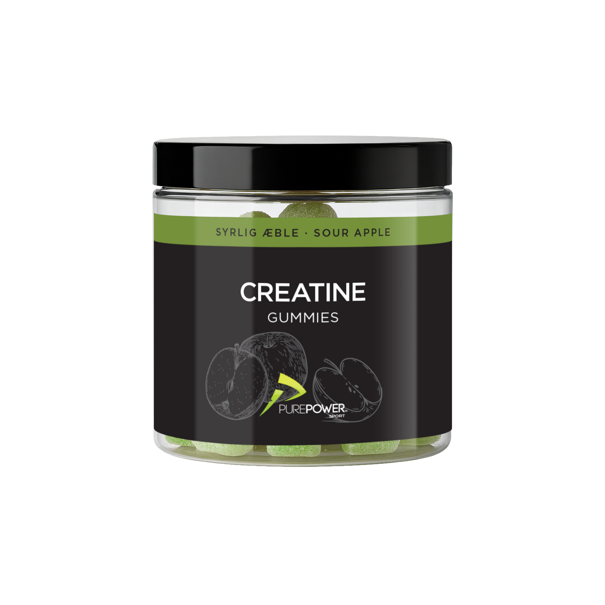 Creatine Gummies Sour Apple 60 stk.