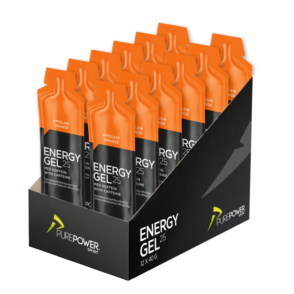 Energy Gel Koffein Apelsin 12 x 40 g