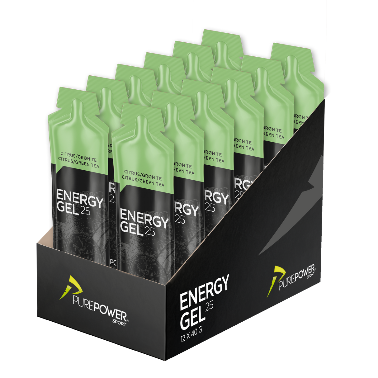 Energy Gel Citrus-/Grönt Te 12 x 40 g