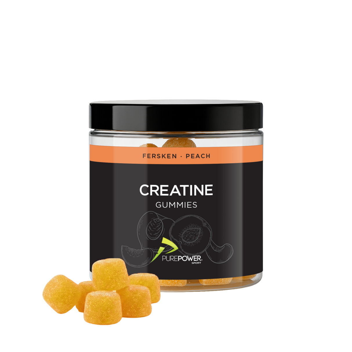 Creatine Gummies Persika 60 stk.
