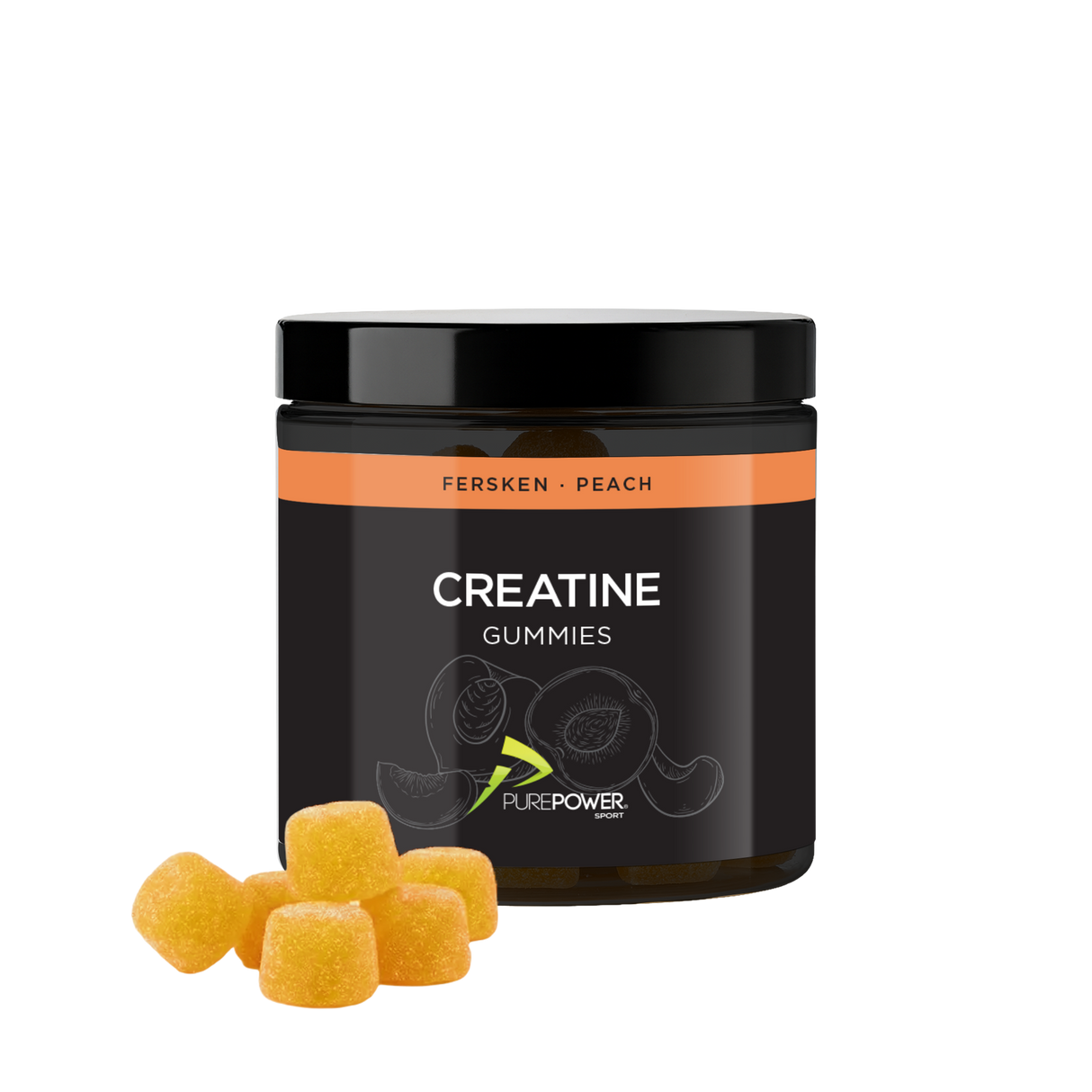 Creatine Gummies Persika 60 stk.