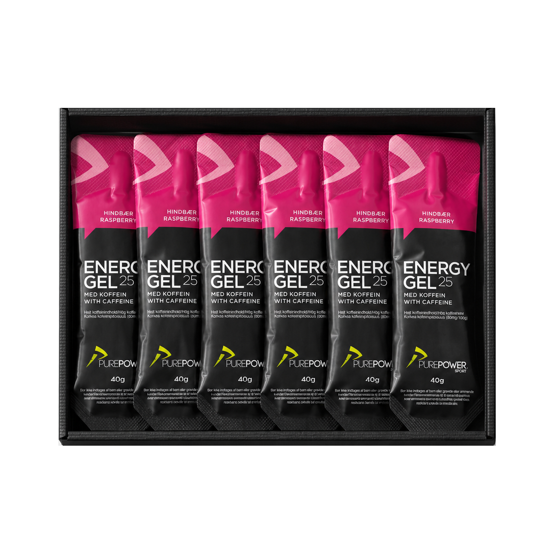 Energy Gel Koffein Hallon 12 x 40 g
