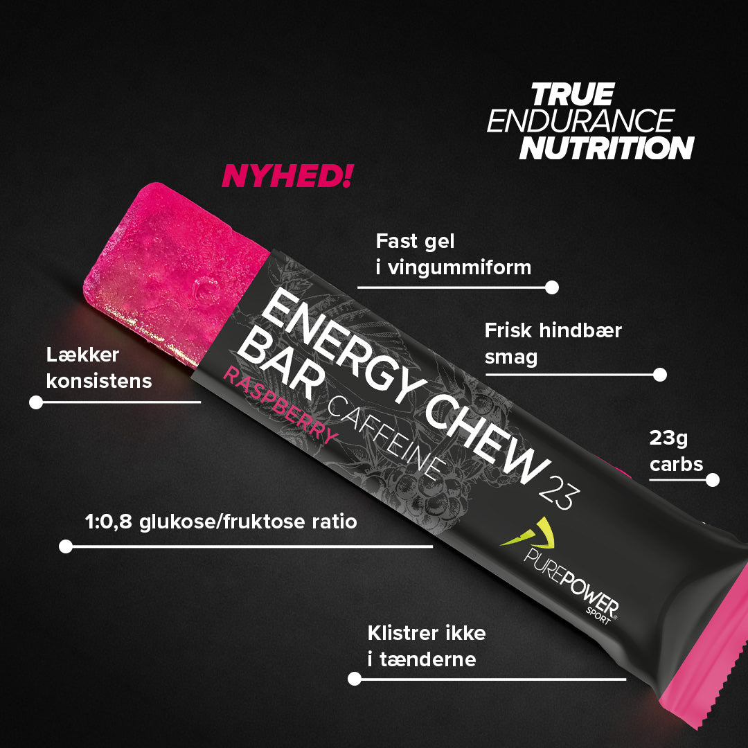 Energy Chew Bar Koffein Hallon 30 g