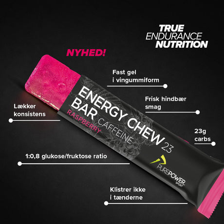 Energy Chew Bar Koffein Hallon 30 g