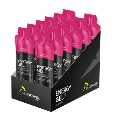 Energy Gel Koffein Hallon 12 x 40 g