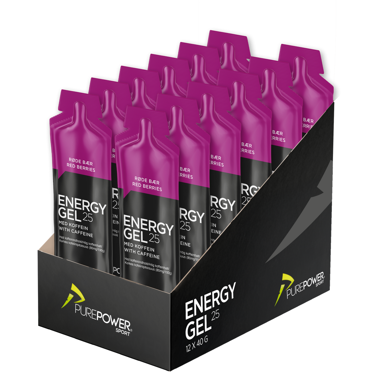 Energy Gel Koffein Röda bär 12 x 40 g