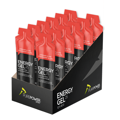 Energy Gel Koffein Jordgubb/Lime 12 x 40 g