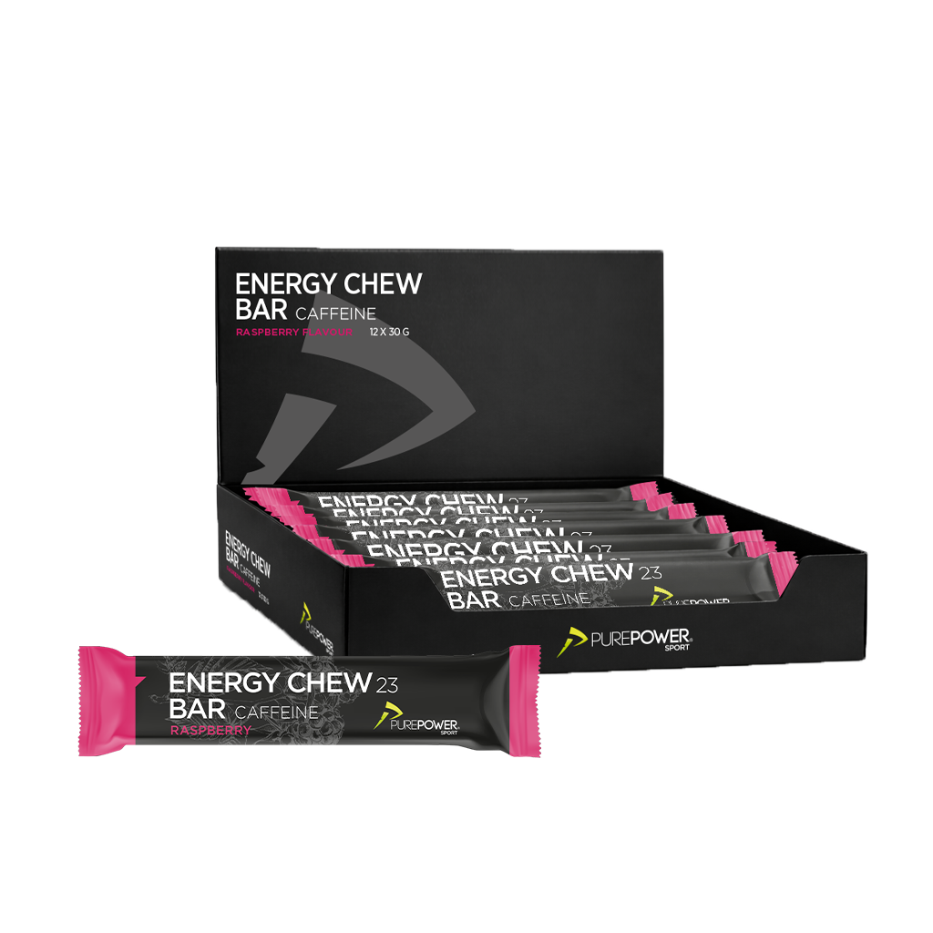 Energy Chew Bar Koffein Hallon 30 g