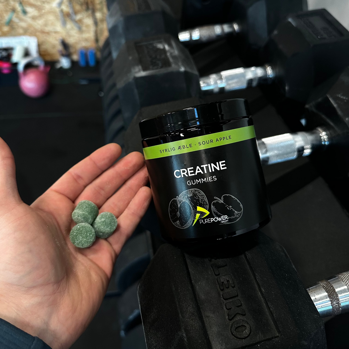Creatine Gummies Sour Apple 60 stk.