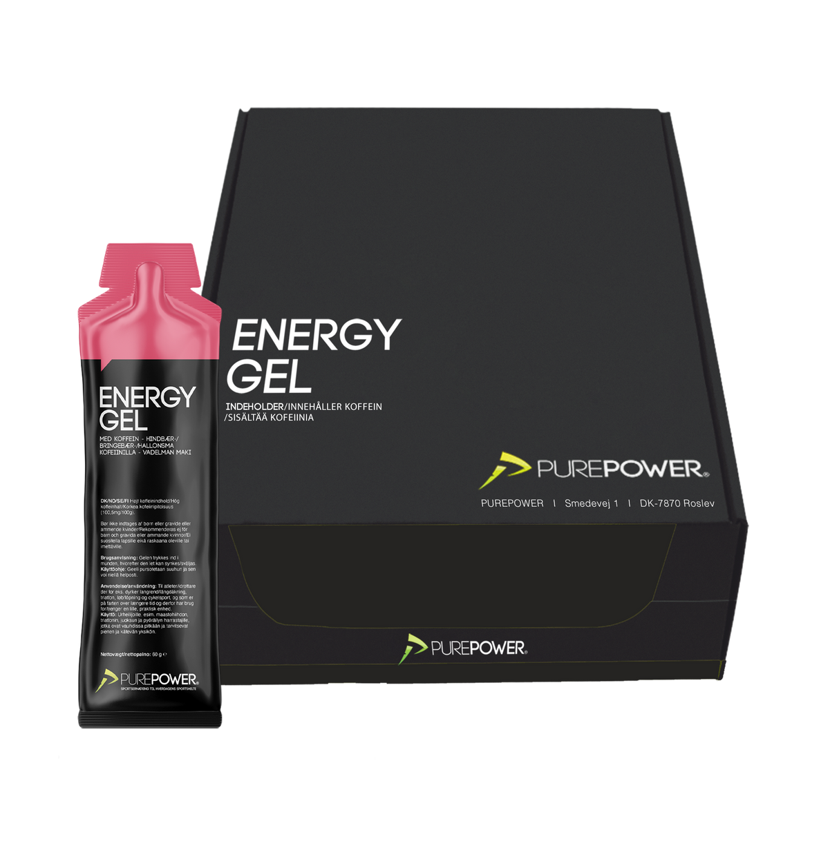 Energy Gel Koffein Hallon 12x60 g