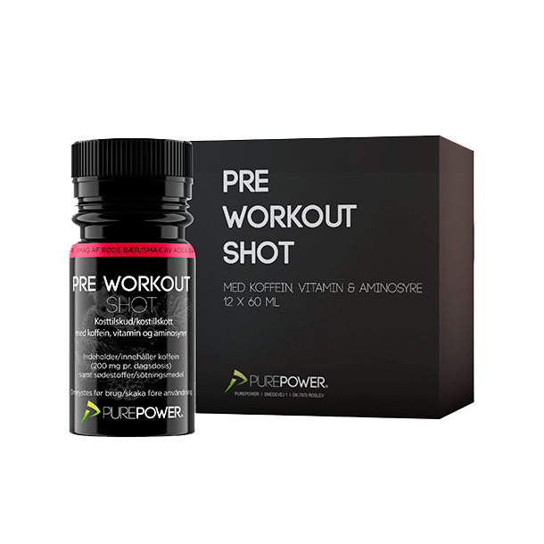 Pre-Workout shot (PWO) Röda bär 12 x 60 ml