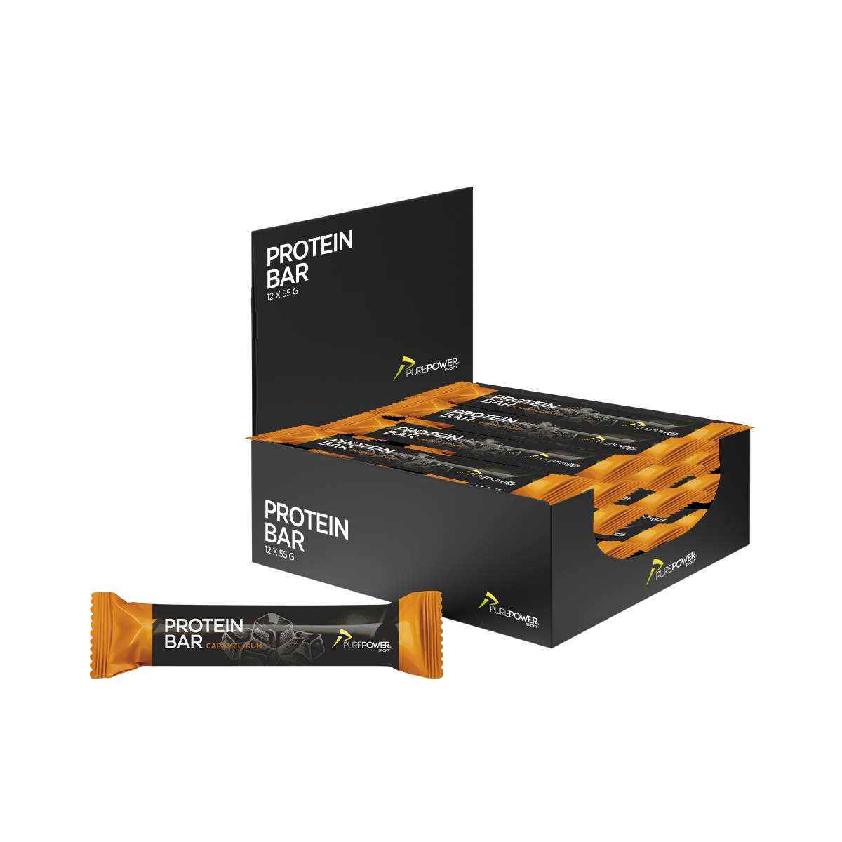 Protein Bar Karamell Rom 12 x 55 g