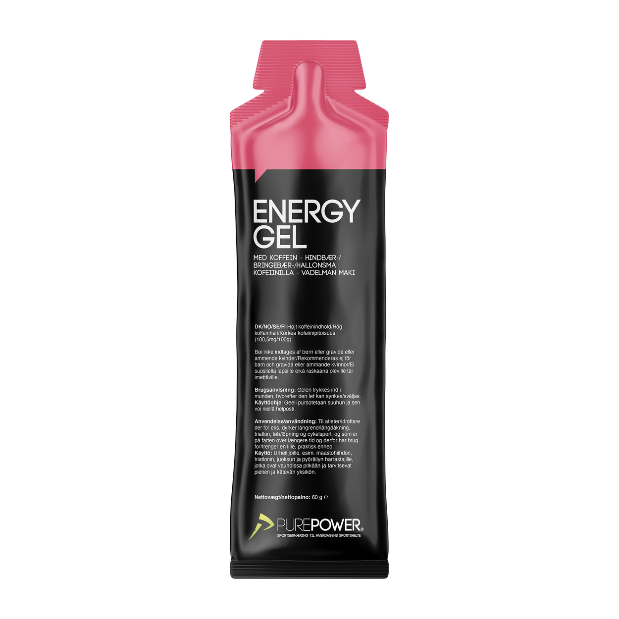 Energy Gel Koffein Hallon 60 g