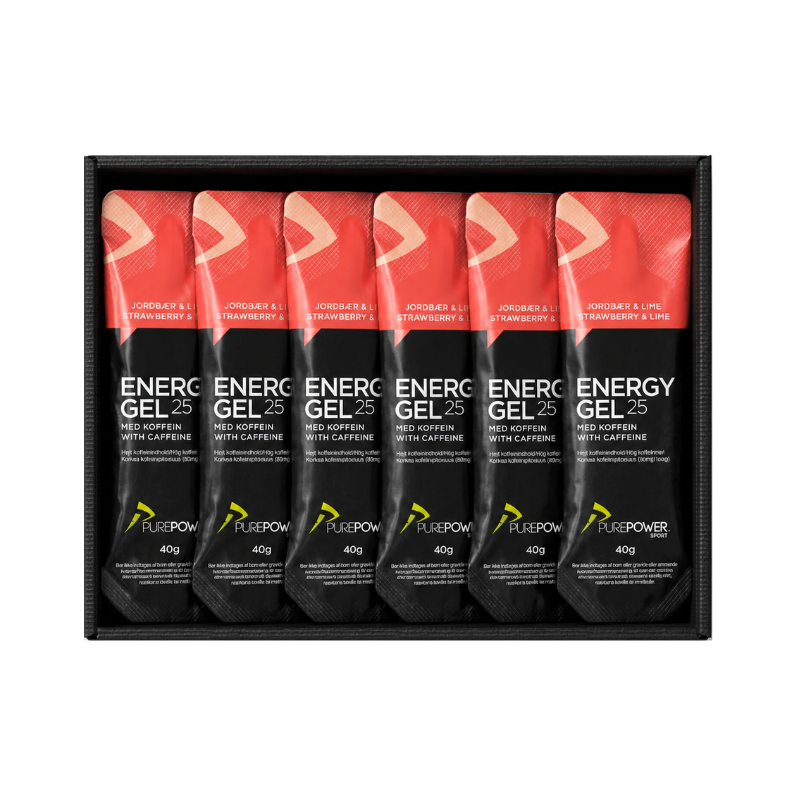 Energy Gel Koffein Jordgubb/Lime 12 x 40 g